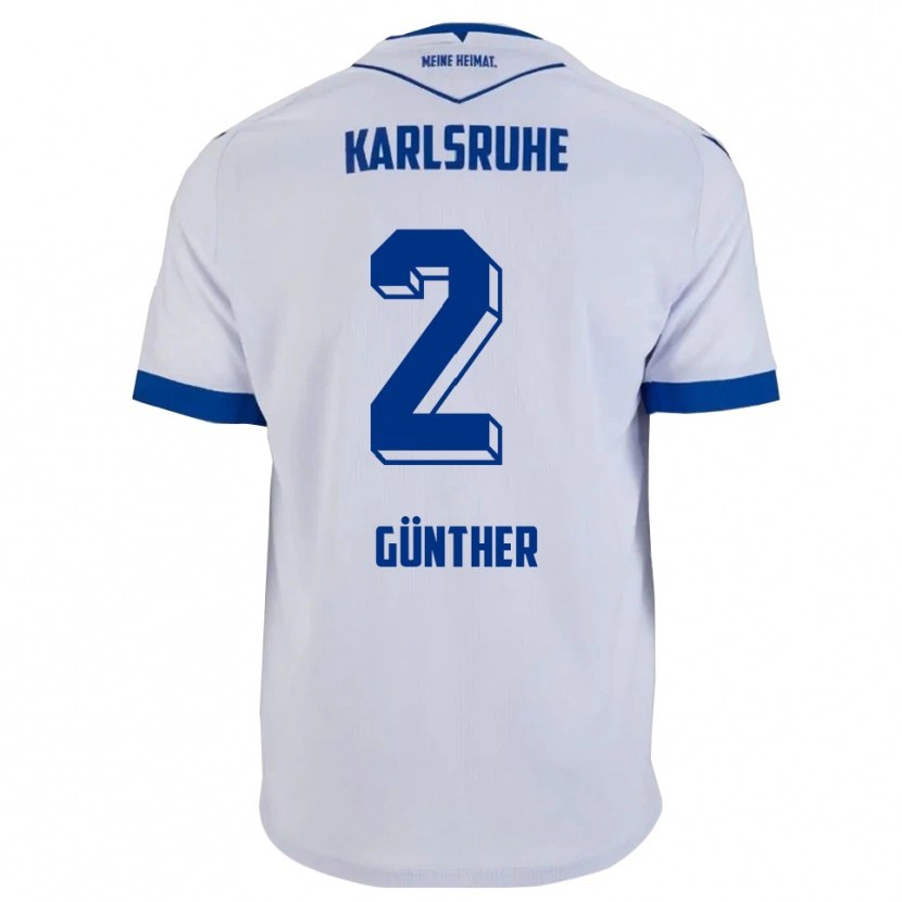 Danxen Kinder Noah Günther #2 Weiß Blau Auswärtstrikot Trikot 2025/26 T-Shirt Schweiz