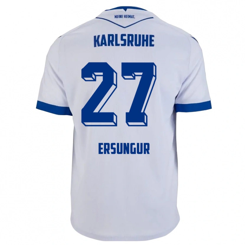 Danxen Kinder Ali-Eren Ersungur #27 Weiß Blau Auswärtstrikot Trikot 2025/26 T-Shirt Schweiz