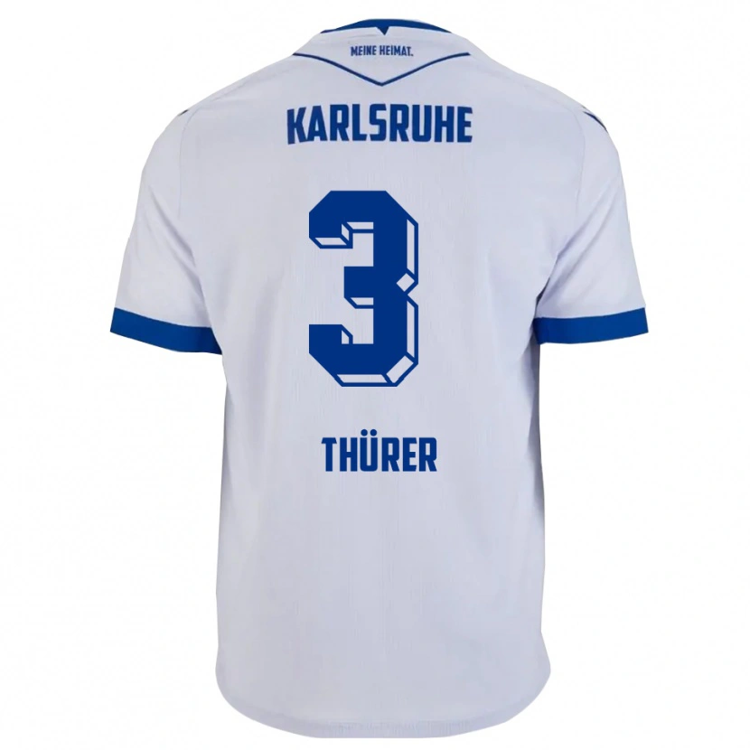 Danxen Kinder Marlo Thürer #3 Weiß Blau Auswärtstrikot Trikot 2025/26 T-Shirt Schweiz
