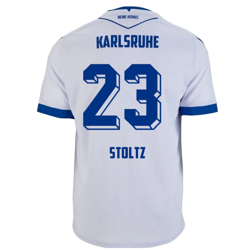 Danxen Kinder Michael Stoltz #23 Weiß Blau Auswärtstrikot Trikot 2025/26 T-Shirt Schweiz