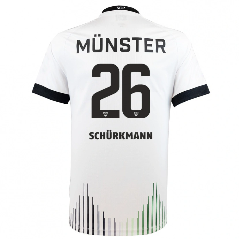 Danxen Kinder Christopher Schürkmann #26 Weiß Schwarz Auswärtstrikot Trikot 2025/26 T-Shirt Schweiz