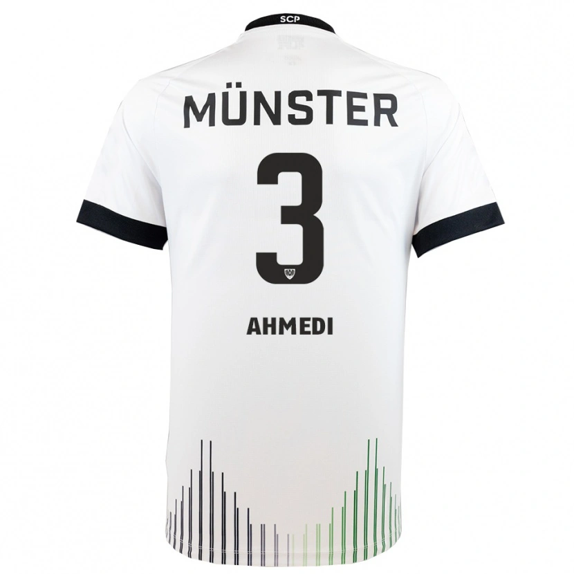 Danxen Kinder Valon Ahmedi #3 Weiß Schwarz Auswärtstrikot Trikot 2025/26 T-Shirt Schweiz