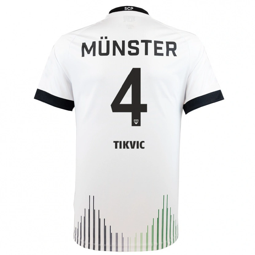 Danxen Kinder Antonio Tikvic #4 Weiß Schwarz Auswärtstrikot Trikot 2025/26 T-Shirt Schweiz