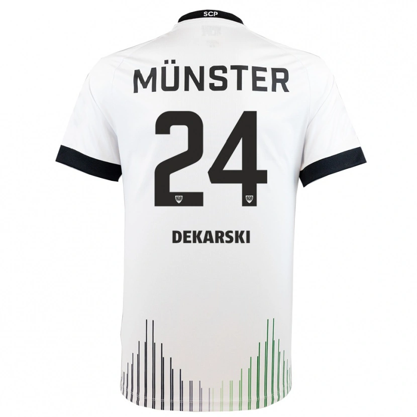 Danxen Kinder Lasse Dekarski #24 Weiß Schwarz Auswärtstrikot Trikot 2025/26 T-Shirt Schweiz