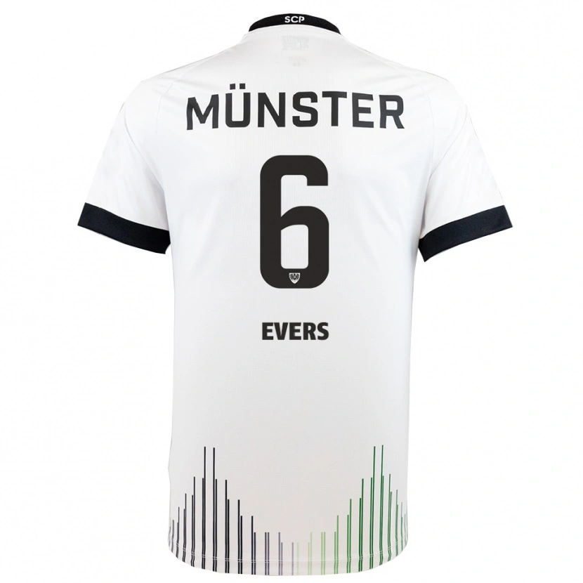 Danxen Kinder Benjamin Evers #6 Weiß Schwarz Auswärtstrikot Trikot 2025/26 T-Shirt Schweiz