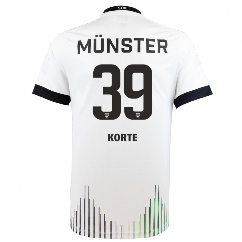 Danxen Kinder Jakob Korte #39 Weiß Schwarz Auswärtstrikot Trikot 2025/26 T-Shirt Schweiz