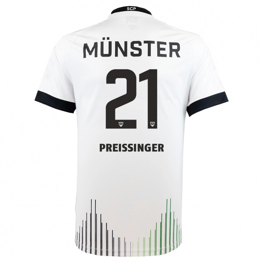 Danxen Kinder Rico Preißinger #21 Weiß Schwarz Auswärtstrikot Trikot 2025/26 T-Shirt Schweiz