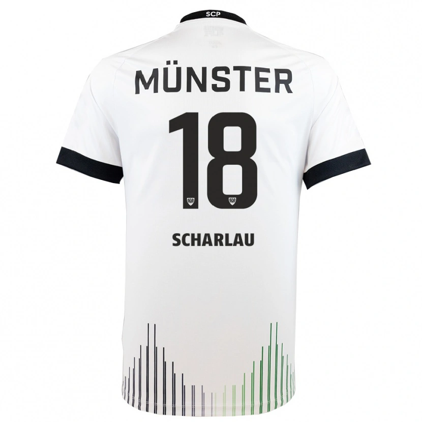 Danxen Kinder Michel Scharlau #18 Weiß Schwarz Auswärtstrikot Trikot 2025/26 T-Shirt Schweiz