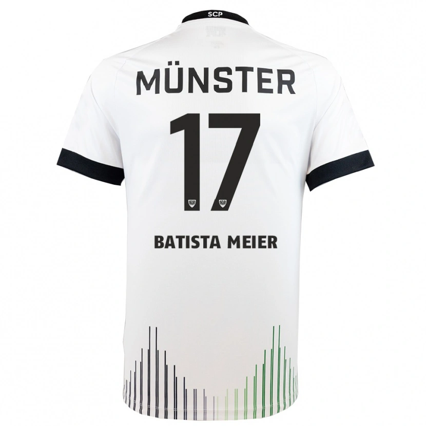 Danxen Kinder Oliver Batista Meier #17 Weiß Schwarz Auswärtstrikot Trikot 2025/26 T-Shirt Schweiz