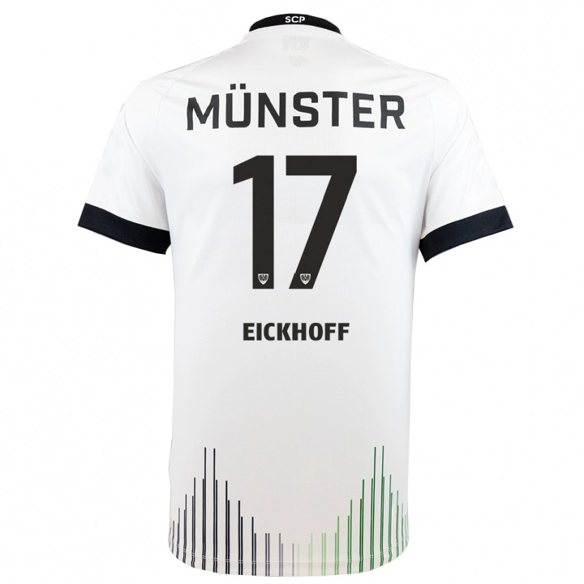 Danxen Kinder Bennet Eickhoff #17 Weiß Schwarz Auswärtstrikot Trikot 2025/26 T-Shirt Schweiz