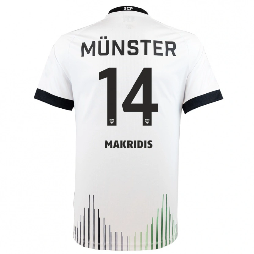 Danxen Kinder Charalambos Makridis #14 Weiß Schwarz Auswärtstrikot Trikot 2025/26 T-Shirt Schweiz