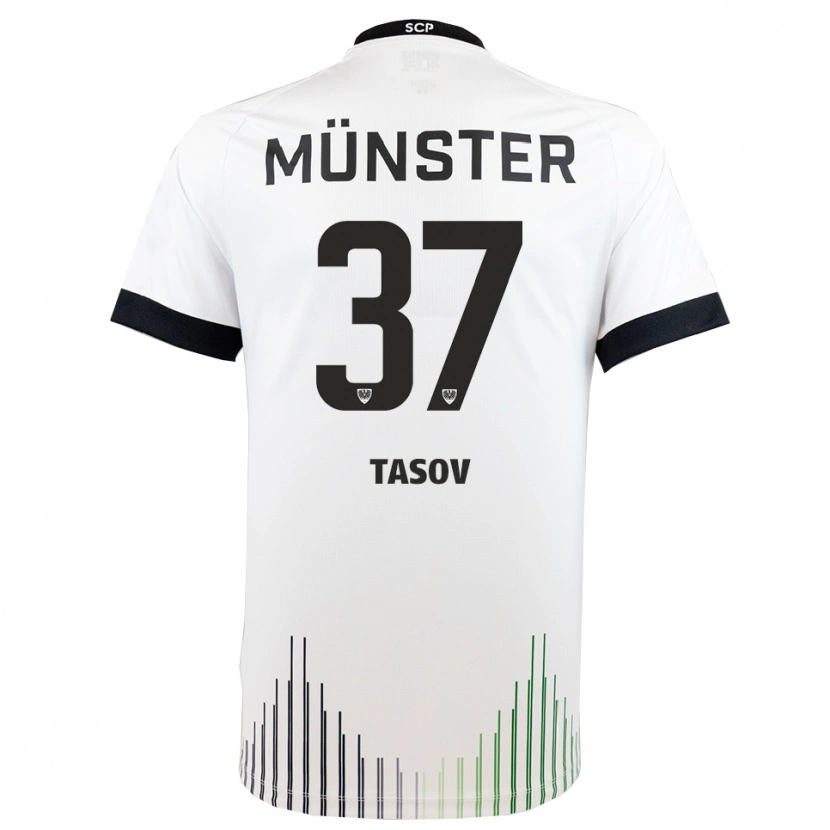 Danxen Kinder Leon Tasov #37 Weiß Schwarz Auswärtstrikot Trikot 2025/26 T-Shirt Schweiz