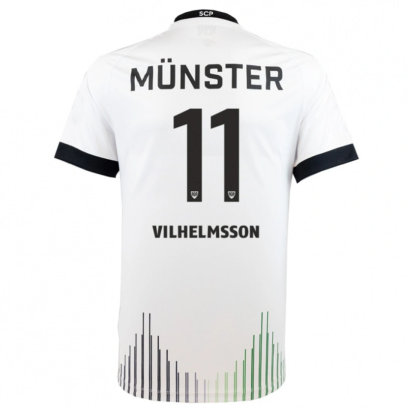 Danxen Kinder Oscar Vilhelmsson #11 Weiß Schwarz Auswärtstrikot Trikot 2025/26 T-Shirt Schweiz