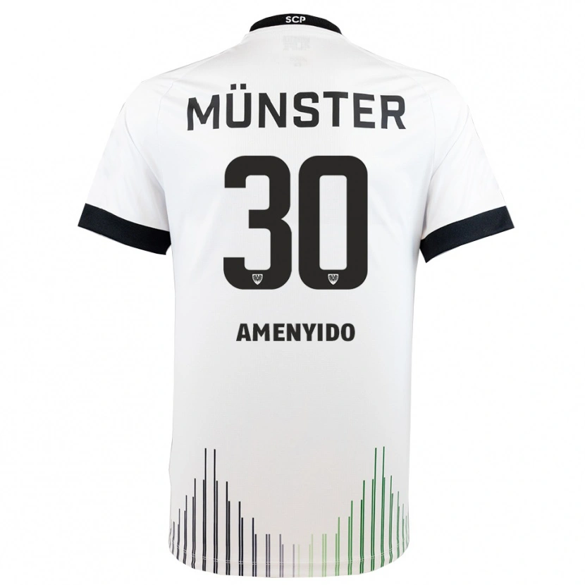 Danxen Kinder Etienne Amenyido #30 Weiß Schwarz Auswärtstrikot Trikot 2025/26 T-Shirt Schweiz