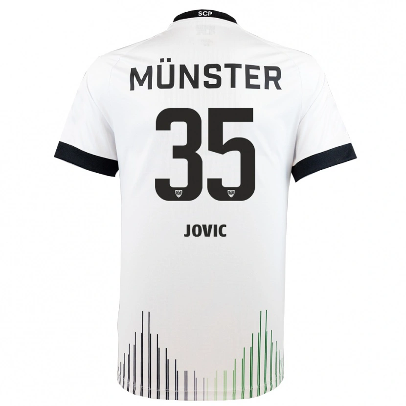 Danxen Kinder Jovan Jovic #35 Weiß Schwarz Auswärtstrikot Trikot 2025/26 T-Shirt Schweiz