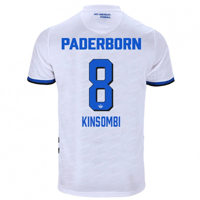 Danxen Kinder David Kinsombi #8 Weiß Blau Auswärtstrikot Trikot 2025/26 T-Shirt Schweiz