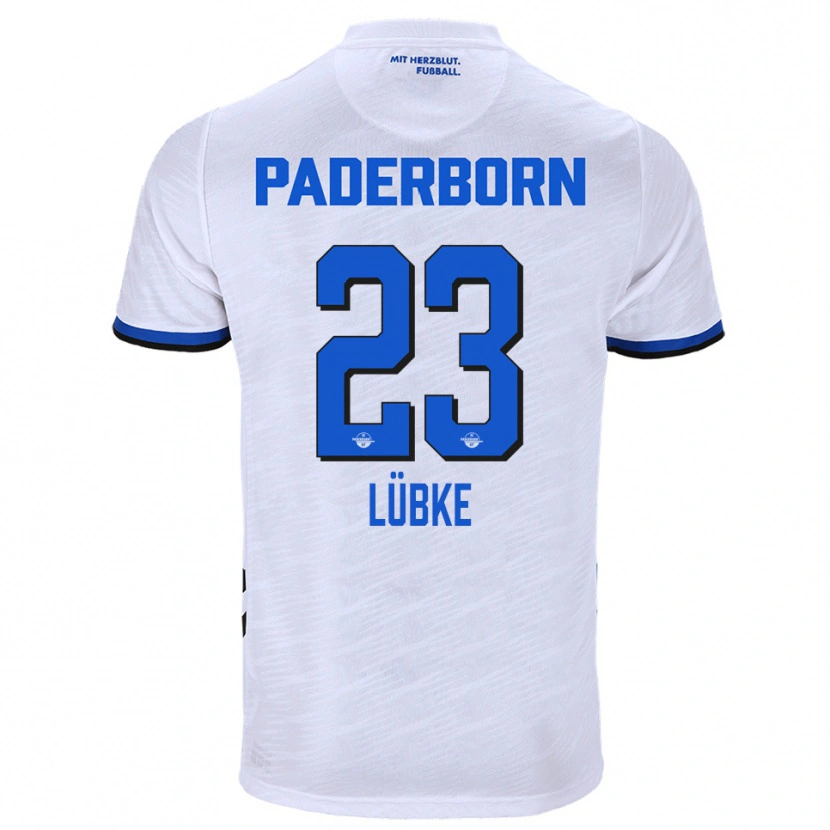 Danxen Kinder Jesper Lübke #23 Weiß Blau Auswärtstrikot Trikot 2025/26 T-Shirt Schweiz
