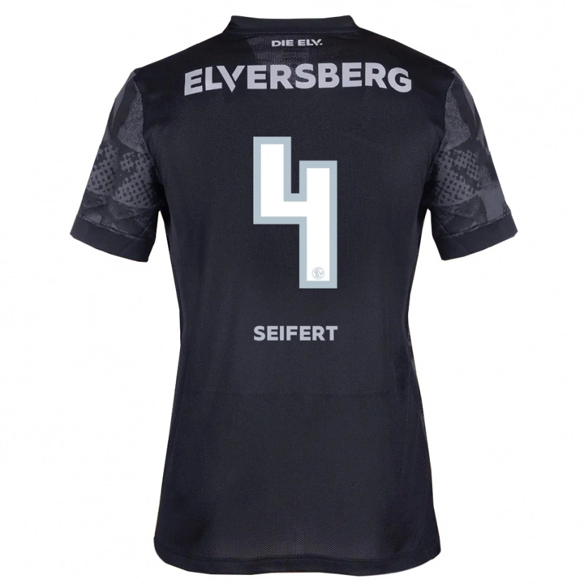 Danxen Kinder Luis Seifert #4 Schwarz Grau Auswärtstrikot Trikot 2025/26 T-Shirt Schweiz
