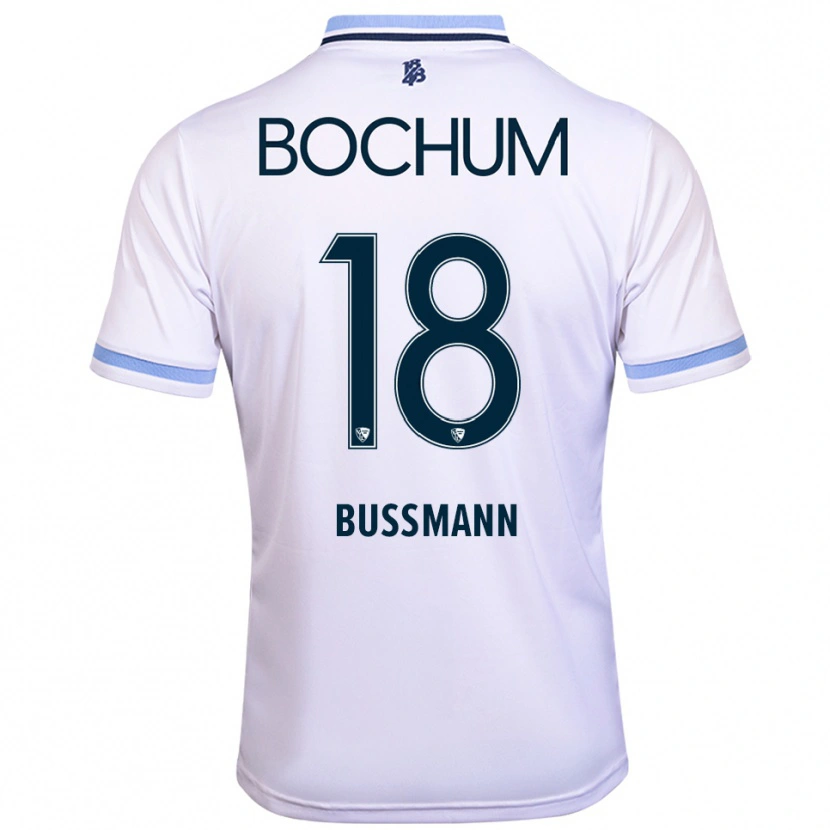 Danxen Kinder Benjamin Bußmann #18 Weiß Himmelblau Auswärtstrikot Trikot 2025/26 T-Shirt Schweiz