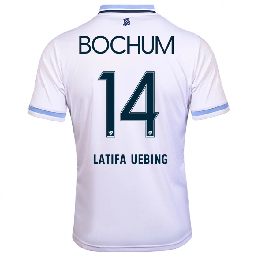 Danxen Kinder Anna Latifa Uebing #14 Weiß Himmelblau Auswärtstrikot Trikot 2025/26 T-Shirt Schweiz