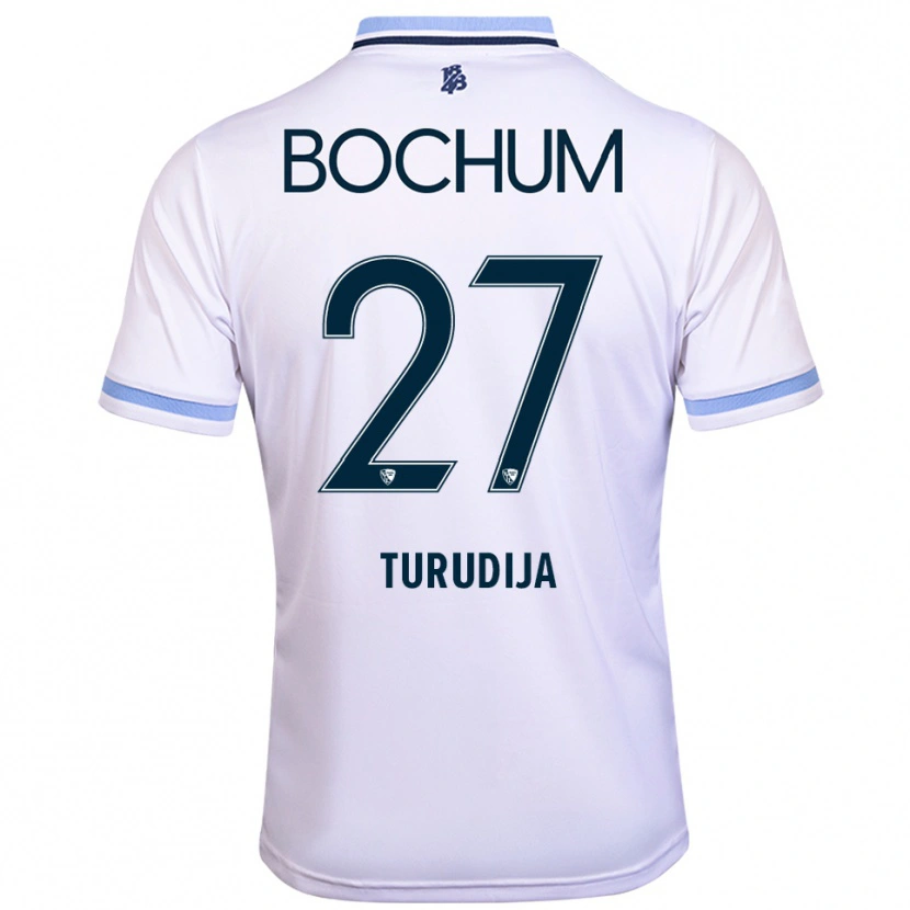 Danxen Kinder Vahidin Turudija #27 Weiß Himmelblau Auswärtstrikot Trikot 2025/26 T-Shirt Schweiz