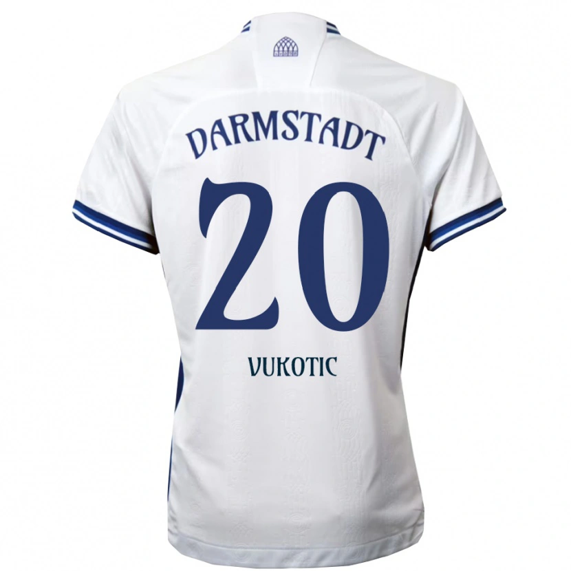 Danxen Kinder Aleksandar Vukotic #20 Weiß Blau Auswärtstrikot Trikot 2025/26 T-Shirt Schweiz