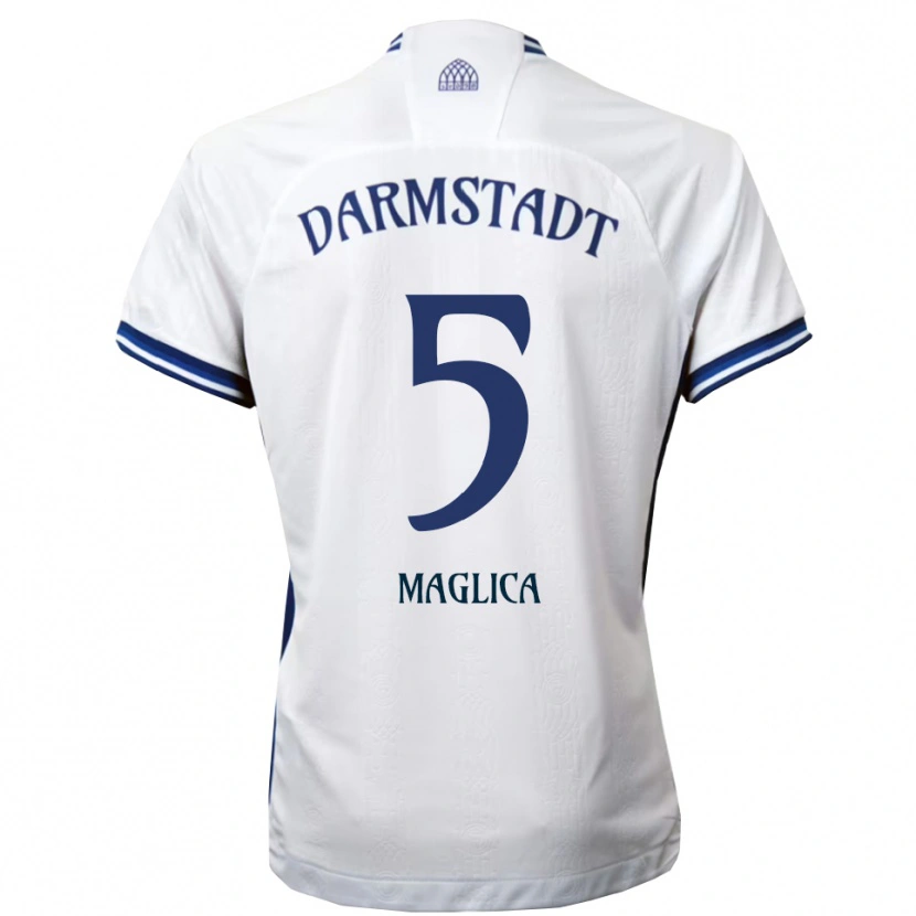 Danxen Kinder Matej Maglica #5 Weiß Blau Auswärtstrikot Trikot 2025/26 T-Shirt Schweiz