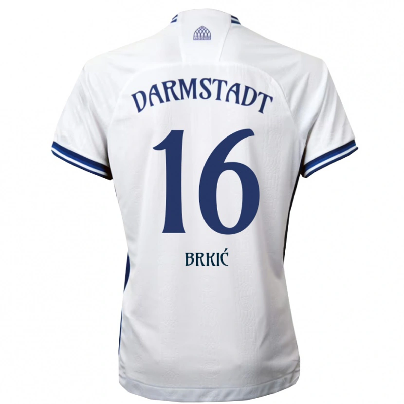 Danxen Kinder Amar Brkić #16 Weiß Blau Auswärtstrikot Trikot 2025/26 T-Shirt Schweiz