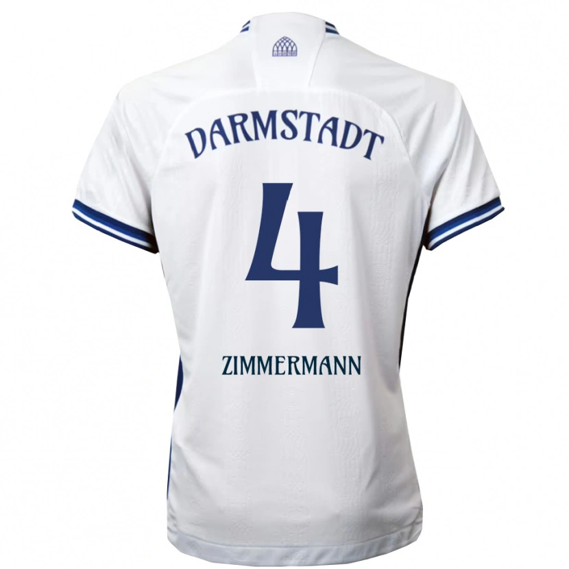 Danxen Kinder Christoph Zimmermann #4 Weiß Blau Auswärtstrikot Trikot 2025/26 T-Shirt Schweiz