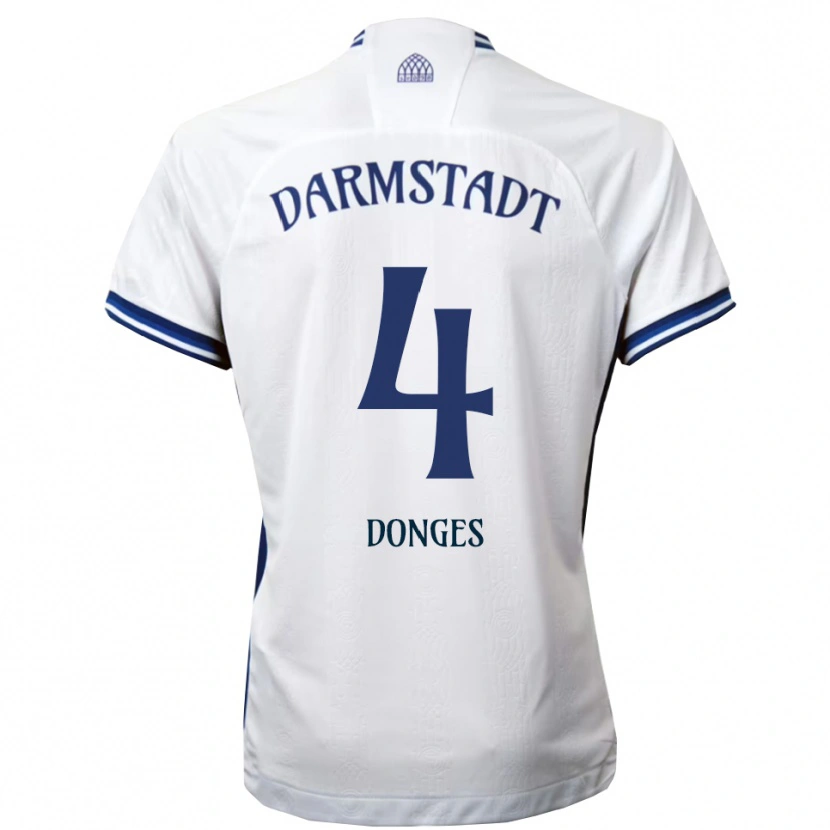 Danxen Kinder Julian Donges #4 Weiß Blau Auswärtstrikot Trikot 2025/26 T-Shirt Schweiz