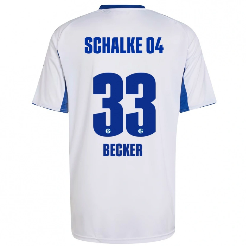 Danxen Kinder Vitalie Becker #33 Weiß Blau Auswärtstrikot Trikot 2025/26 T-Shirt Schweiz