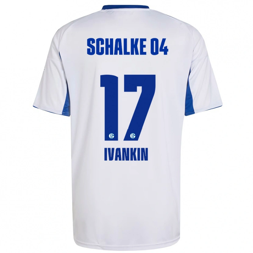 Danxen Kinder Alexander Ivankin #17 Weiß Blau Auswärtstrikot Trikot 2025/26 T-Shirt Schweiz