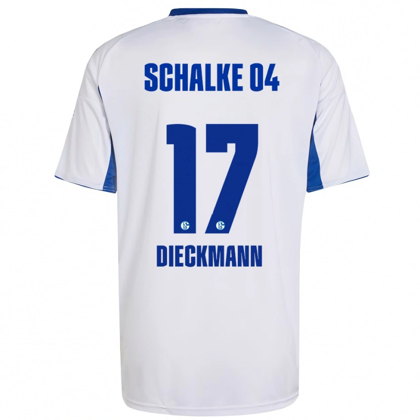 Danxen Kinder Jonas Dieckmann #17 Weiß Blau Auswärtstrikot Trikot 2025/26 T-Shirt Schweiz