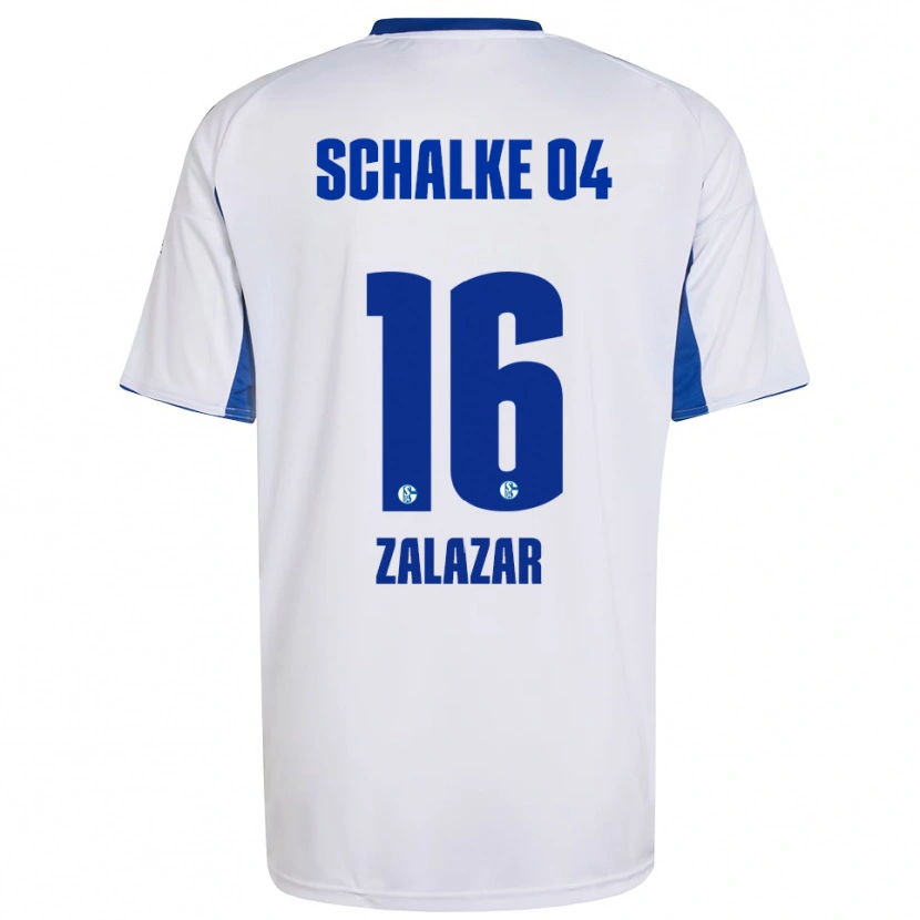 Danxen Kinder Mauro Zalazar #16 Weiß Blau Auswärtstrikot Trikot 2025/26 T-Shirt Schweiz