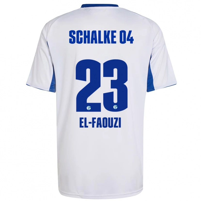 Danxen Kinder Soufiane El-Faouzi #23 Weiß Blau Auswärtstrikot Trikot 2025/26 T-Shirt Schweiz