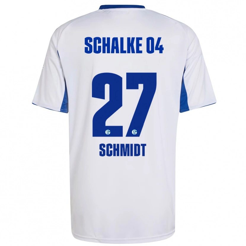 Danxen Kinder Tim Schmidt #27 Weiß Blau Auswärtstrikot Trikot 2025/26 T-Shirt Schweiz