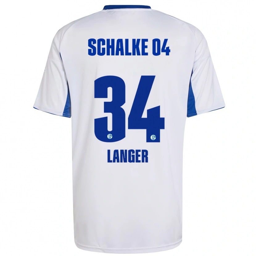 Danxen Kinder Michael Langer #34 Weiß Blau Auswärtstrikot Trikot 2025/26 T-Shirt Schweiz