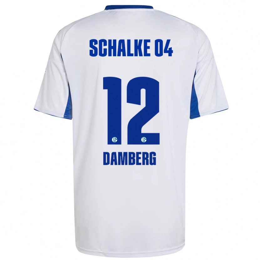 Danxen Kinder Niclas Damberg #12 Weiß Blau Auswärtstrikot Trikot 2025/26 T-Shirt Schweiz