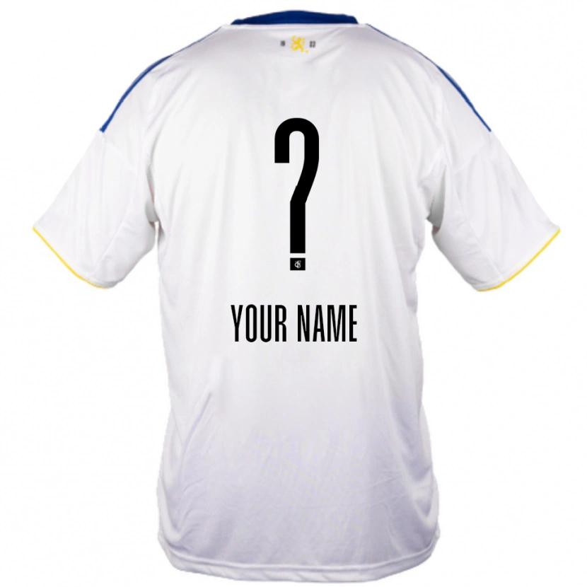 Danxen Kinder Ihren Namen #0 Weiß Blau Gelb Auswärtstrikot Trikot 2025/26 T-Shirt Schweiz