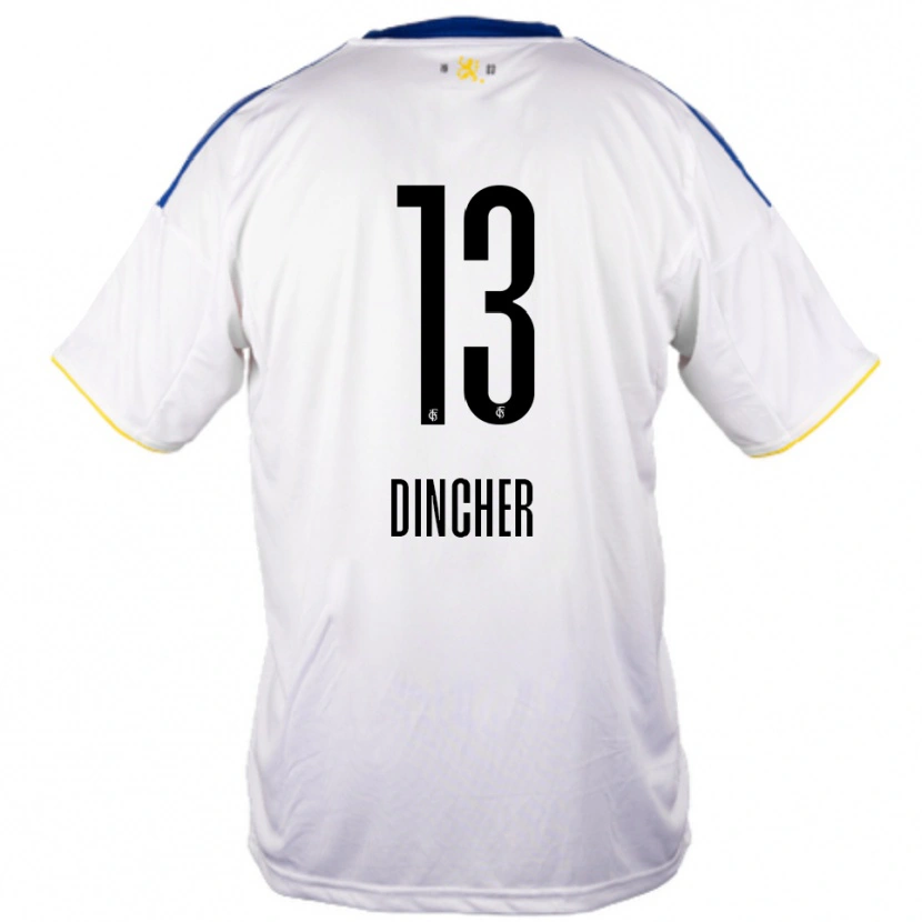 Danxen Kinder Noah Dincher #13 Weiß Blau Gelb Auswärtstrikot Trikot 2025/26 T-Shirt Schweiz