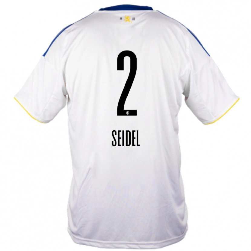 Danxen Kinder Jonas Seidel #2 Weiß Blau Gelb Auswärtstrikot Trikot 2025/26 T-Shirt Schweiz