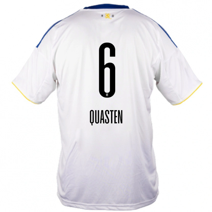 Danxen Kinder Felix Quasten #6 Weiß Blau Gelb Auswärtstrikot Trikot 2025/26 T-Shirt Schweiz