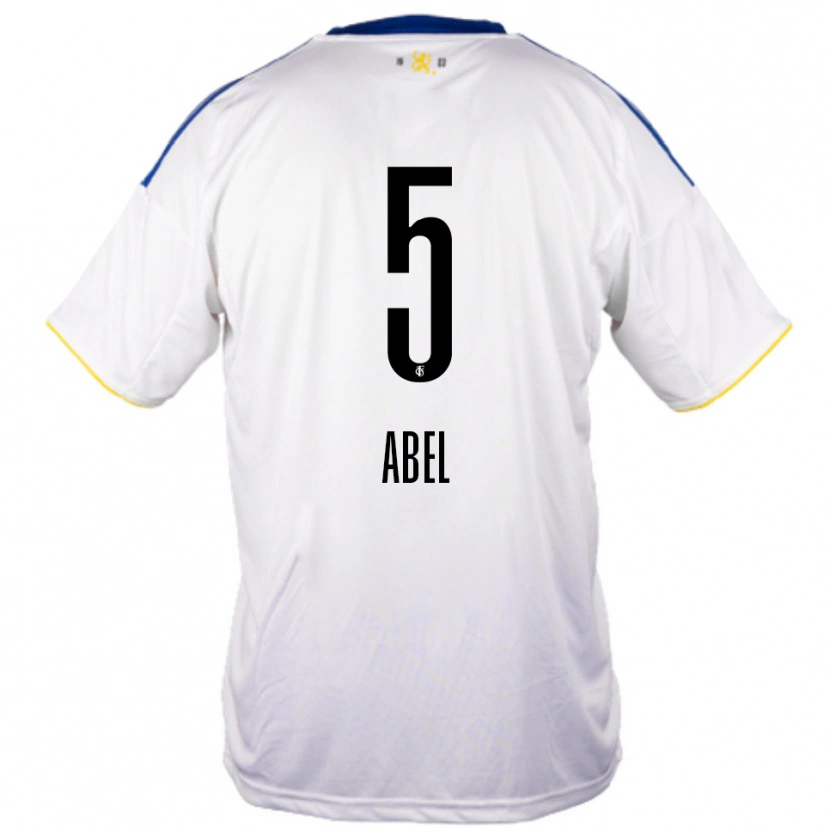 Danxen Kinder Andris Abel #5 Weiß Blau Gelb Auswärtstrikot Trikot 2025/26 T-Shirt Schweiz