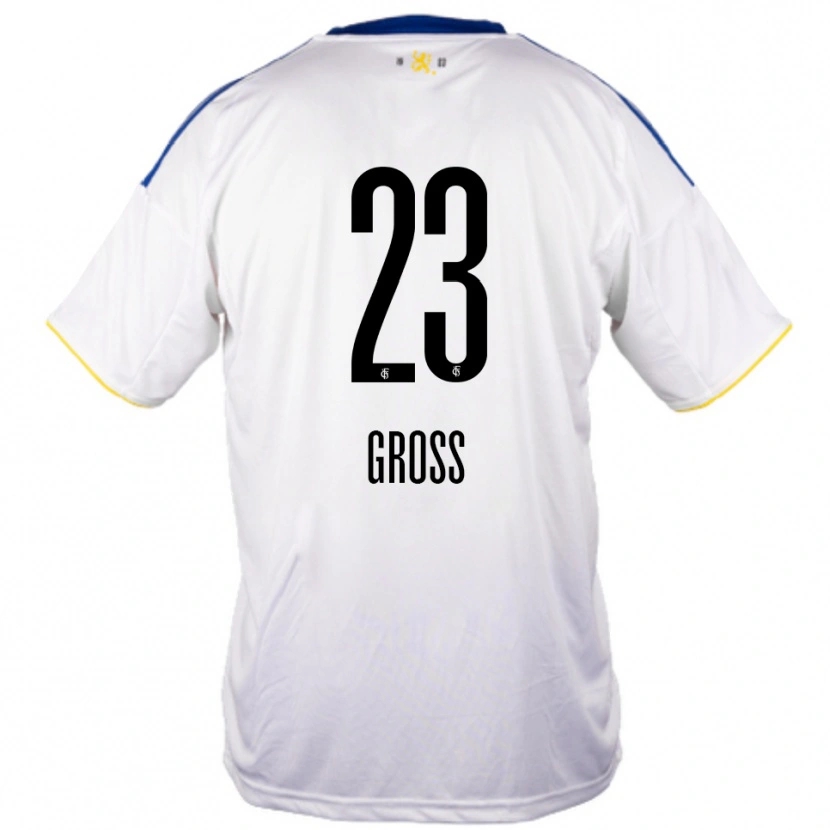 Danxen Kinder Elea Gross #23 Weiß Blau Gelb Auswärtstrikot Trikot 2025/26 T-Shirt Schweiz
