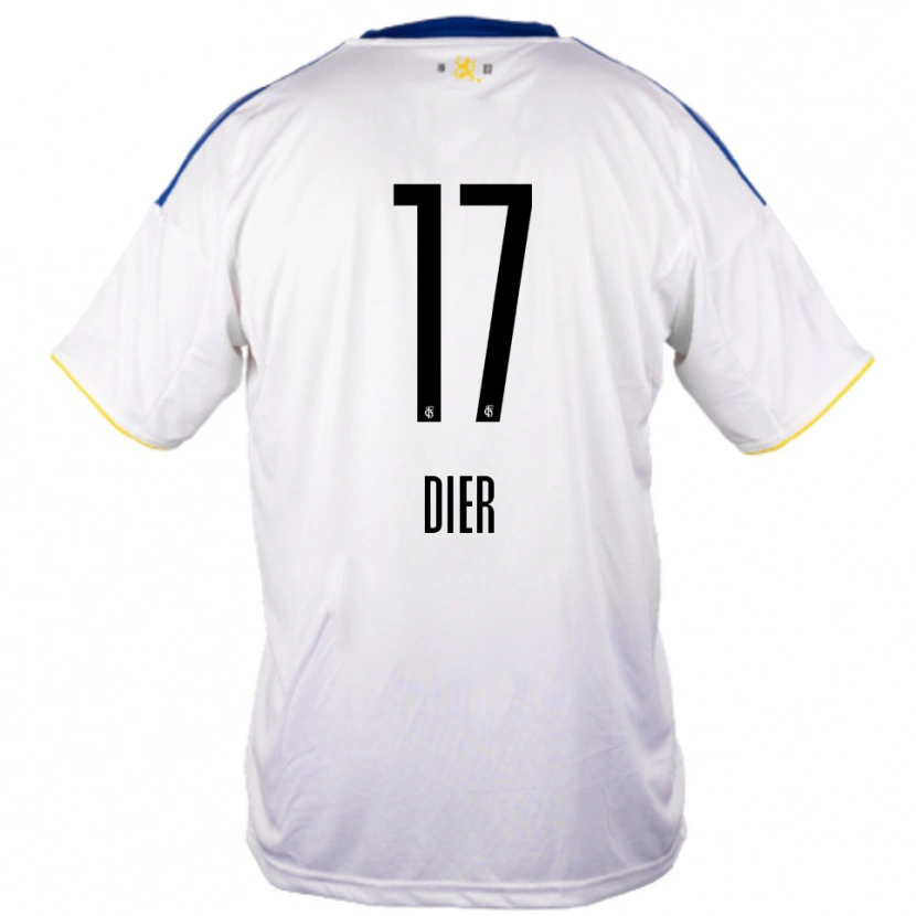 Danxen Kinder Lucas Dier #17 Weiß Blau Gelb Auswärtstrikot Trikot 2025/26 T-Shirt Schweiz