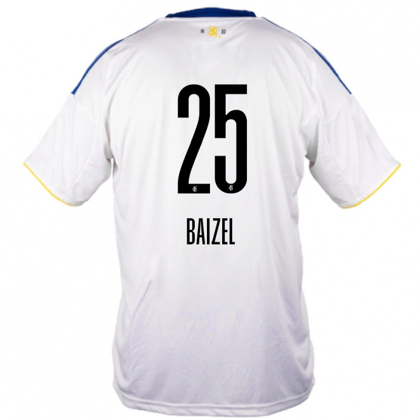 Danxen Kinder David Baizel #25 Weiß Blau Gelb Auswärtstrikot Trikot 2025/26 T-Shirt Schweiz