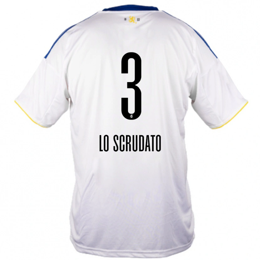 Danxen Kinder Gianluca Lo Scrudato #3 Weiß Blau Gelb Auswärtstrikot Trikot 2025/26 T-Shirt Schweiz