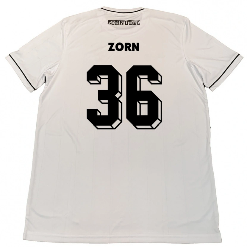 Danxen Kinder Emil Zorn #36 Weiß Schwarz Auswärtstrikot Trikot 2025/26 T-Shirt Schweiz