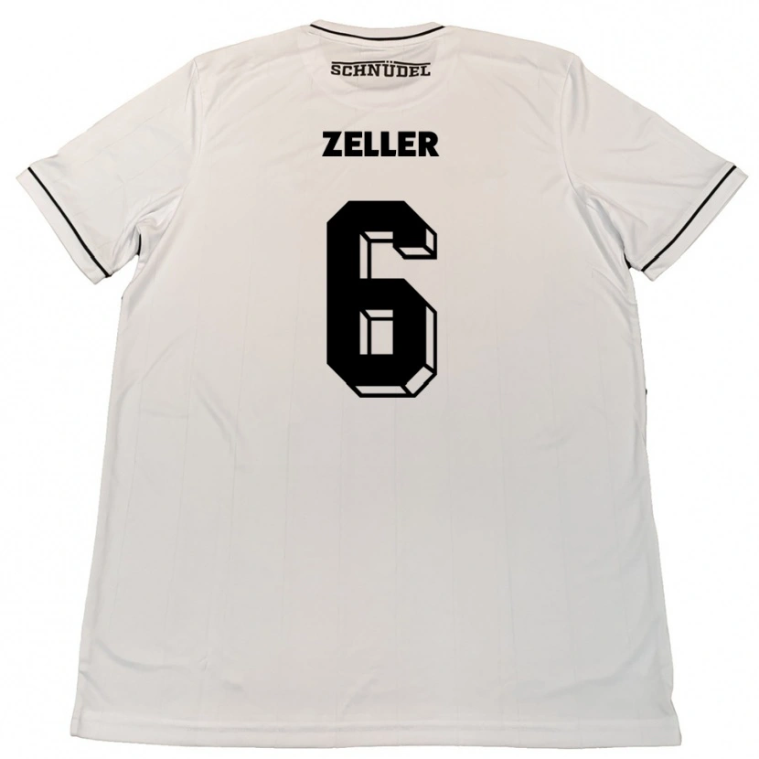 Danxen Kinder Lucas Zeller #6 Weiß Schwarz Auswärtstrikot Trikot 2025/26 T-Shirt Schweiz