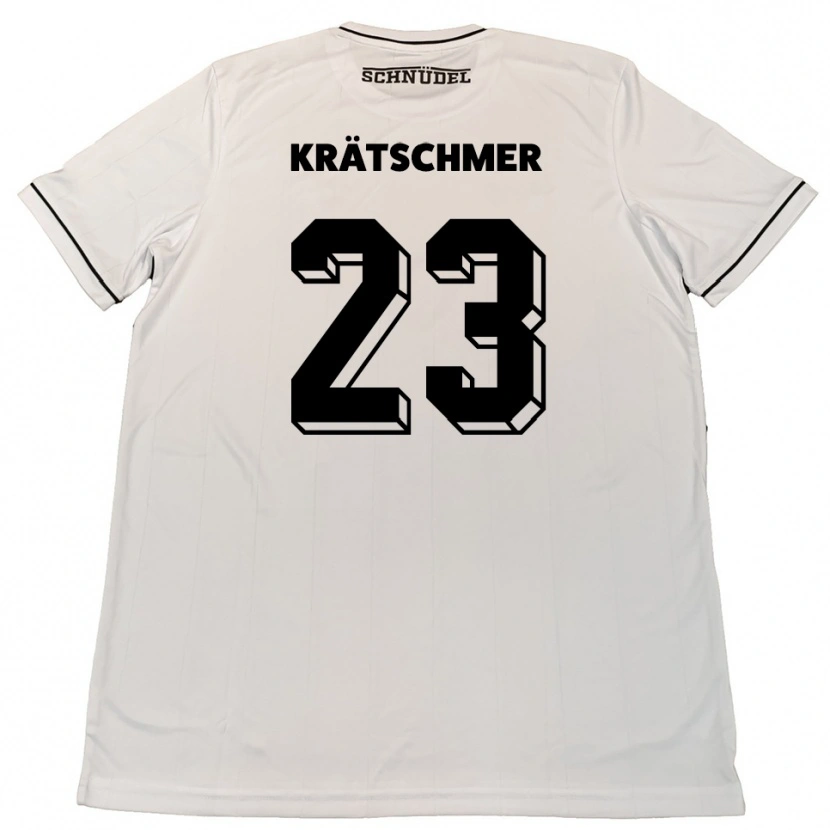 Danxen Kinder Pius Krätschmer #23 Weiß Schwarz Auswärtstrikot Trikot 2025/26 T-Shirt Schweiz